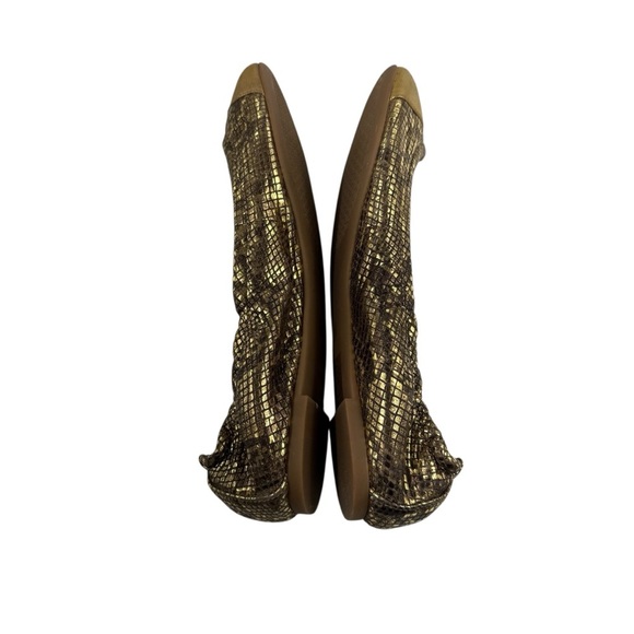 Tory Burch York Metallic Roccia Powder Suede Ballet Flat size 9 - Picture 3 of 10